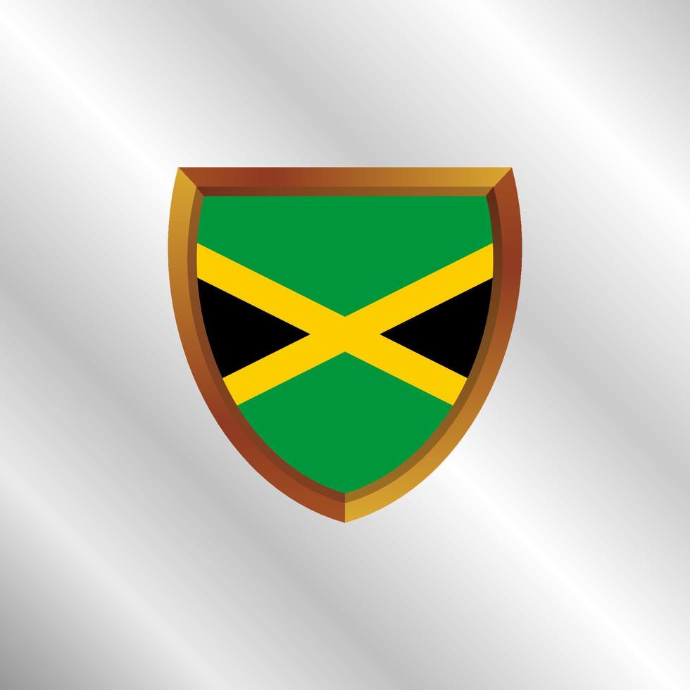 illustration av jamaica flagga mall vektor