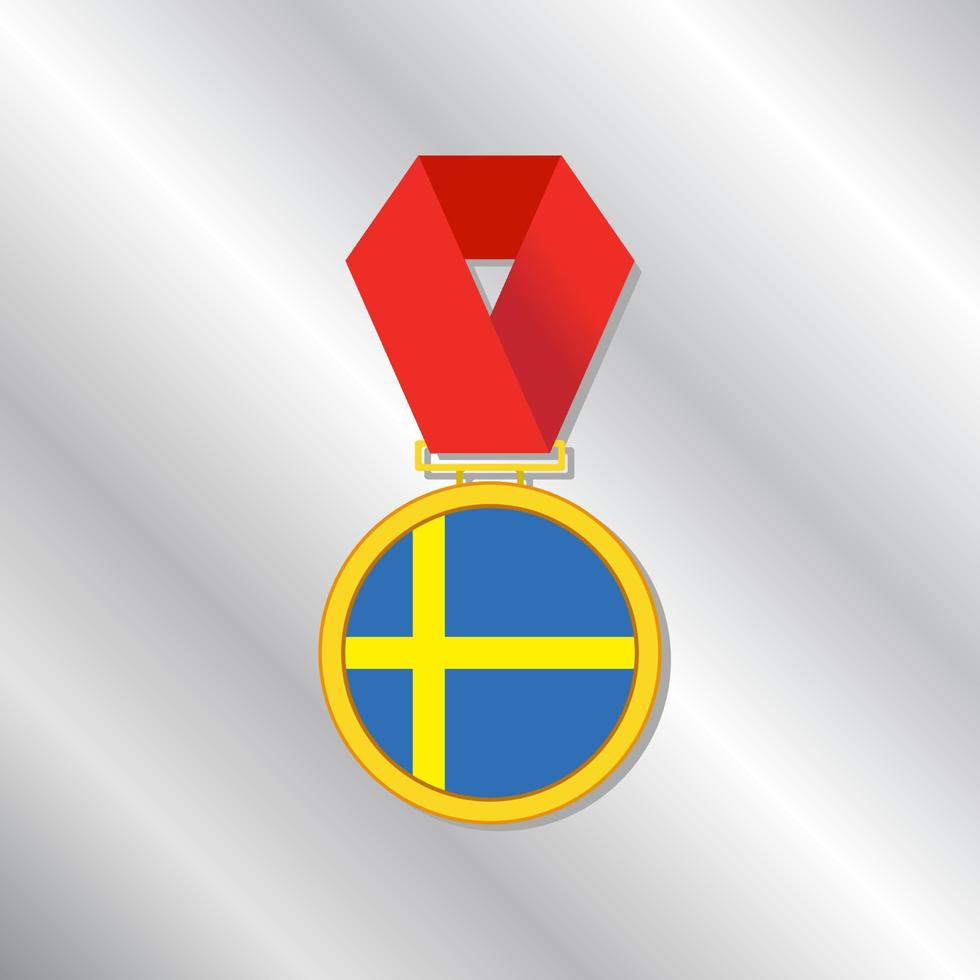 Illustration der schwedischen Flaggenvorlage vektor