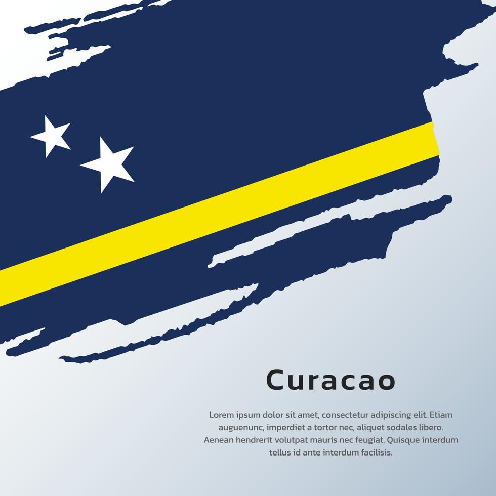 Illustration der Curaçao-Flaggenvorlage vektor