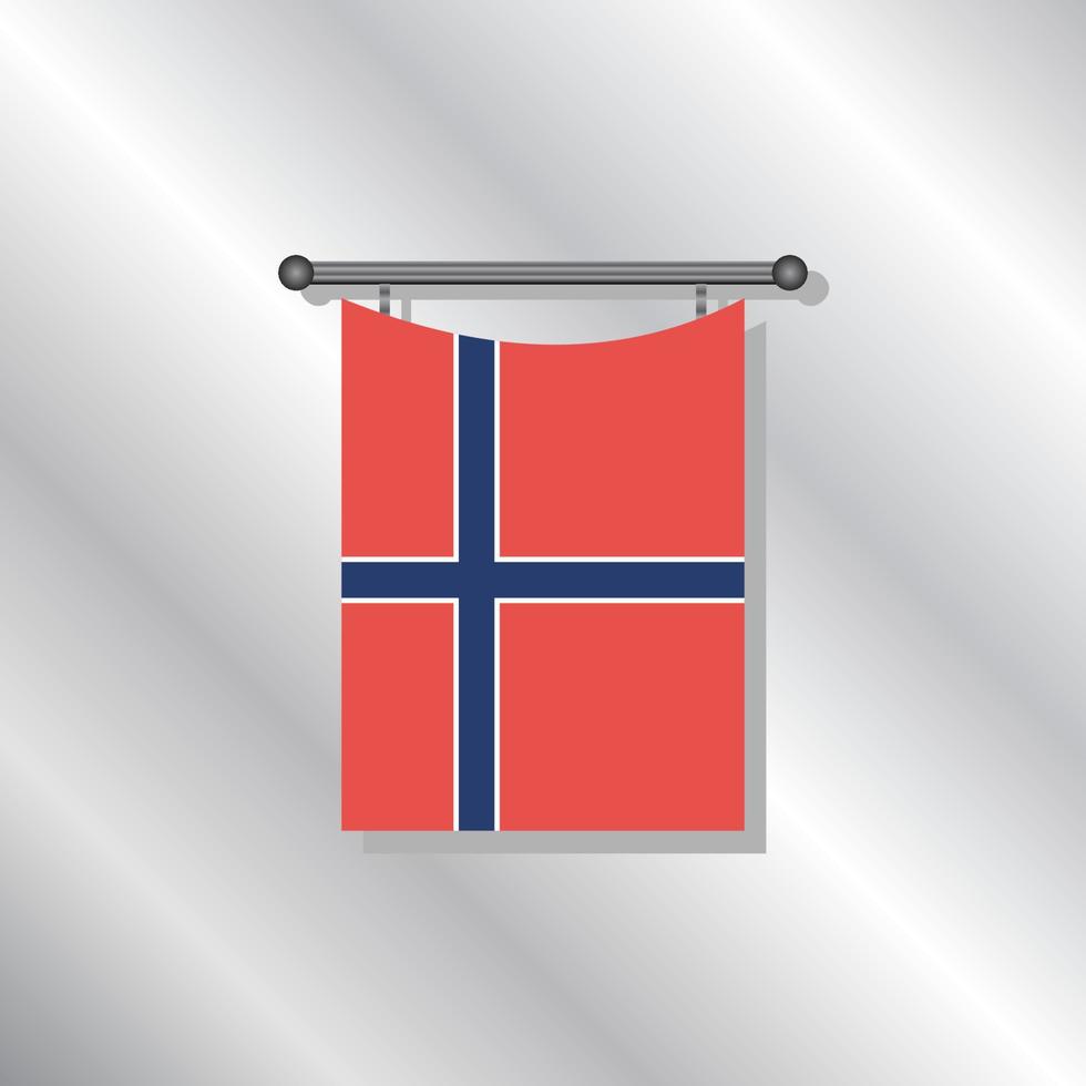 Illustration der Norwegen-Flaggenvorlage vektor