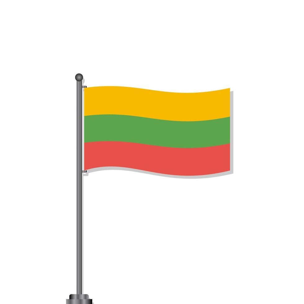 illustration av litauen flagga mall vektor