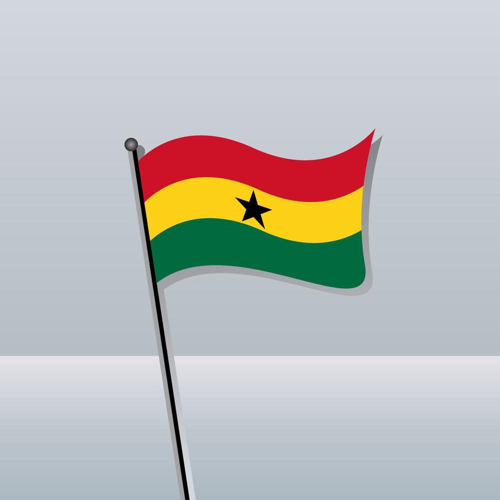 illustration av ghana flagga mall vektor