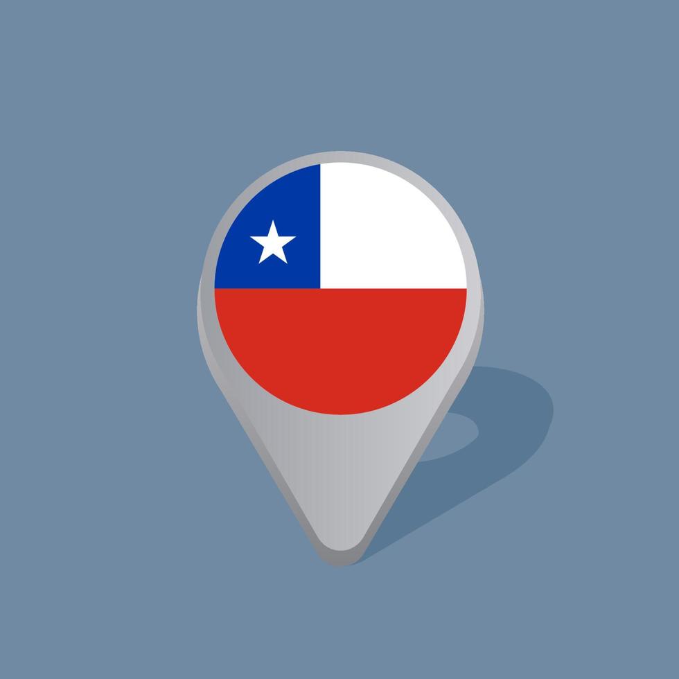 Illustration der chilenischen Flaggenvorlage vektor