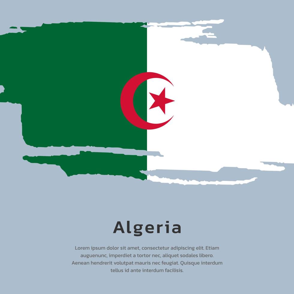 illustration av algeriet flagga mall vektor