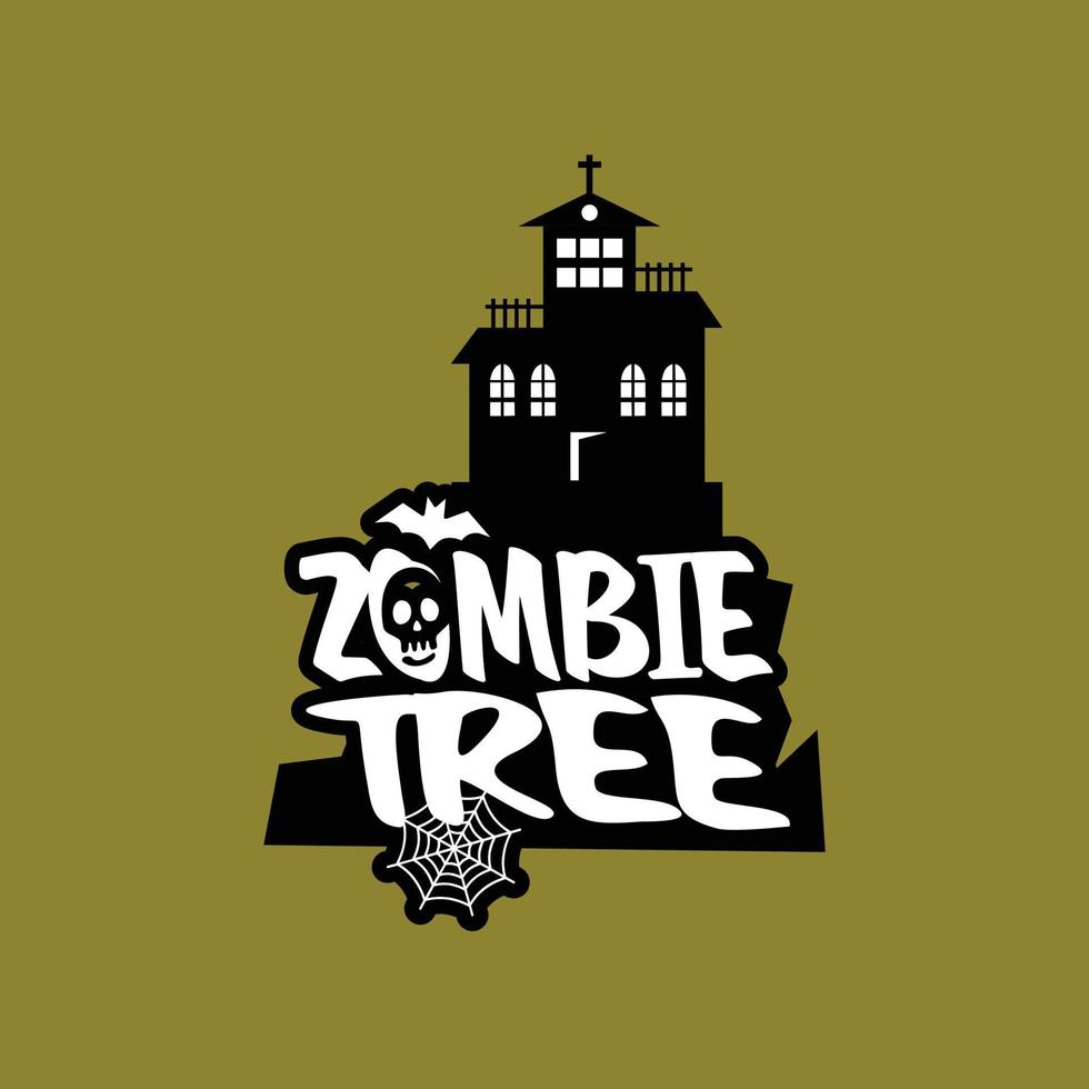 zombie fest typografi design vektor