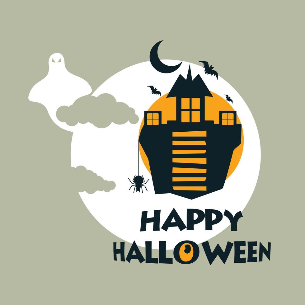 glücklicher halloween-designtypografievektor vektor