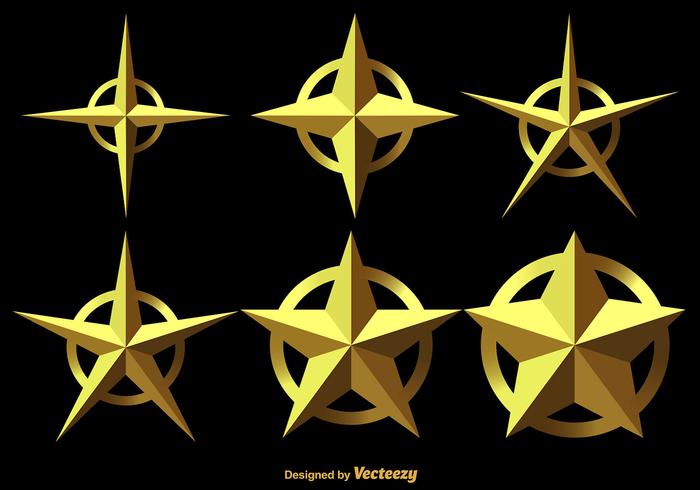 Set von 3D-Sterne Vektor-Icons vektor