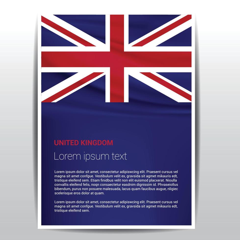 Flaggenentwurfsvektor des Vereinigten Königreichs vektor