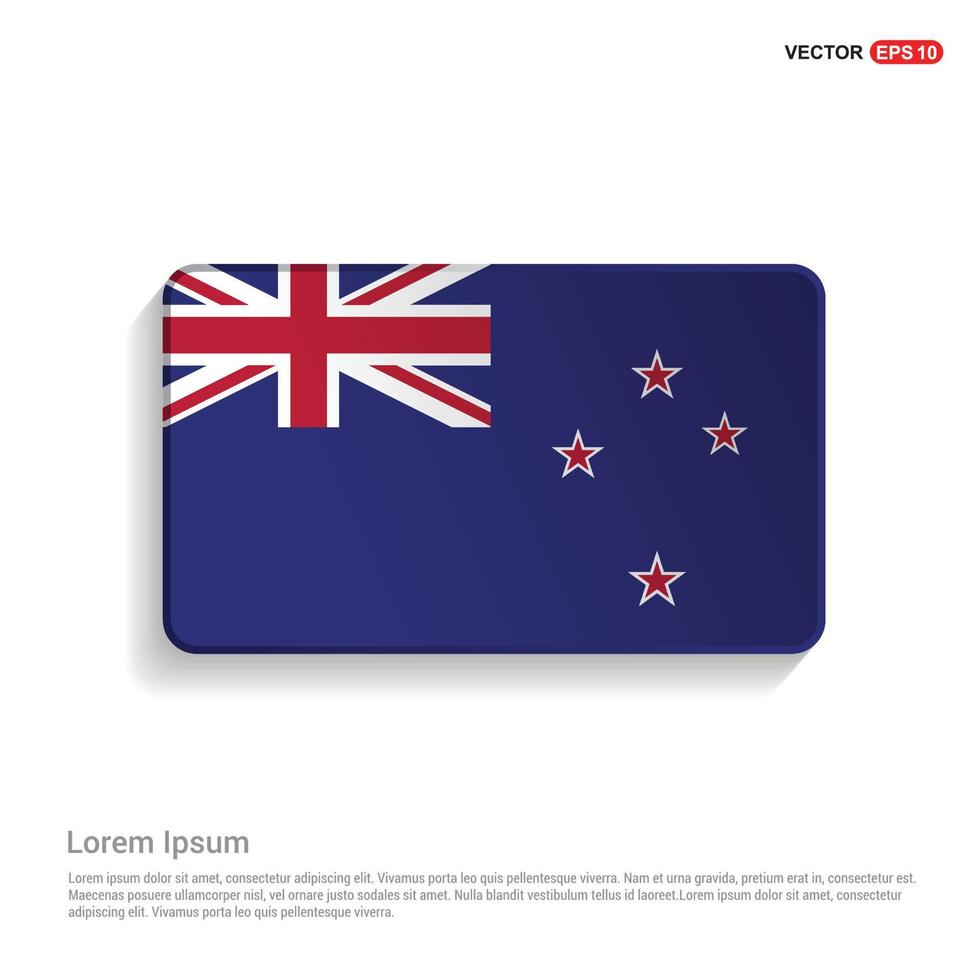 ny zealand flagga design vektor