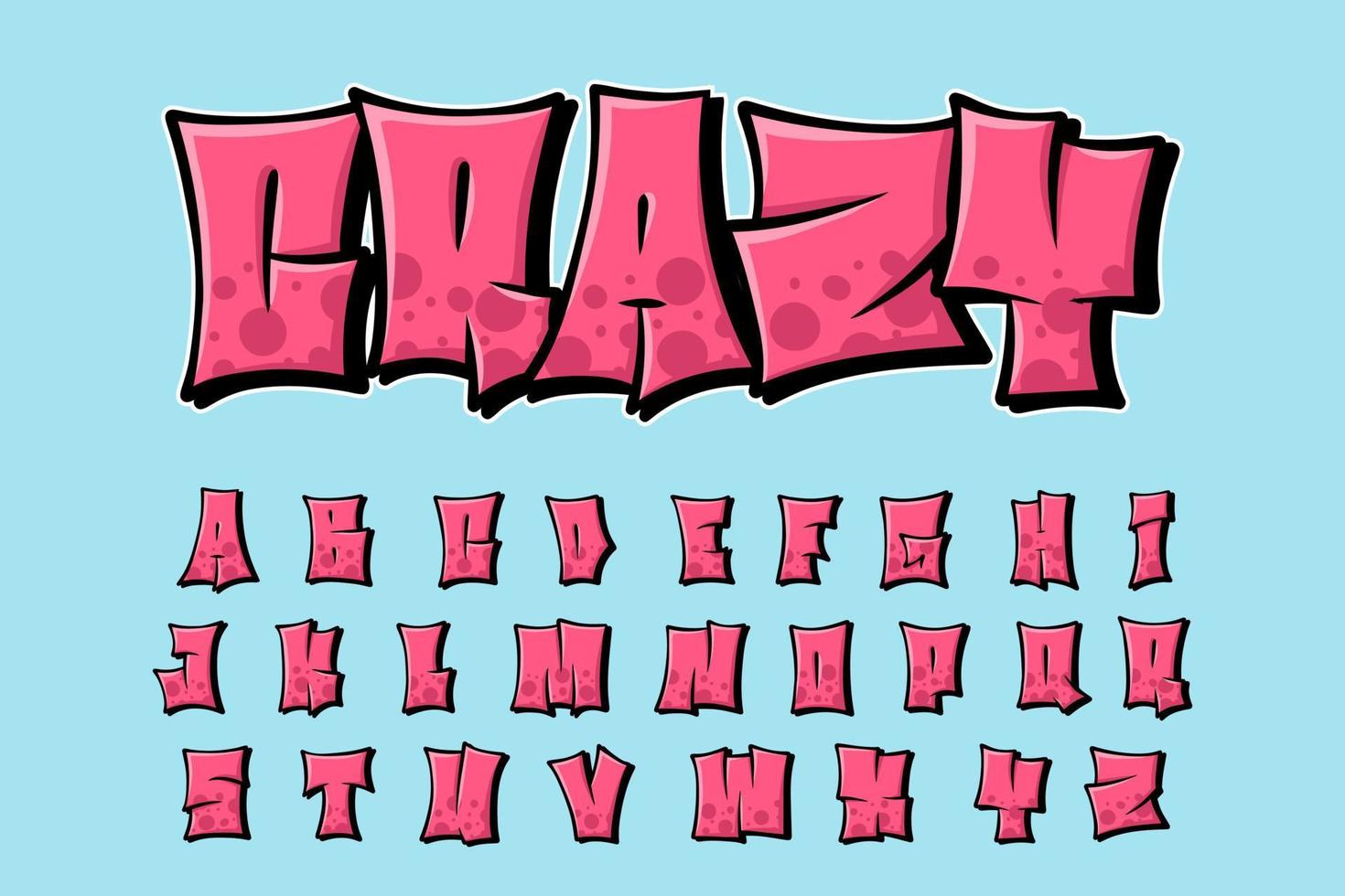 fyrkant alfabet graffiti text vektor brev