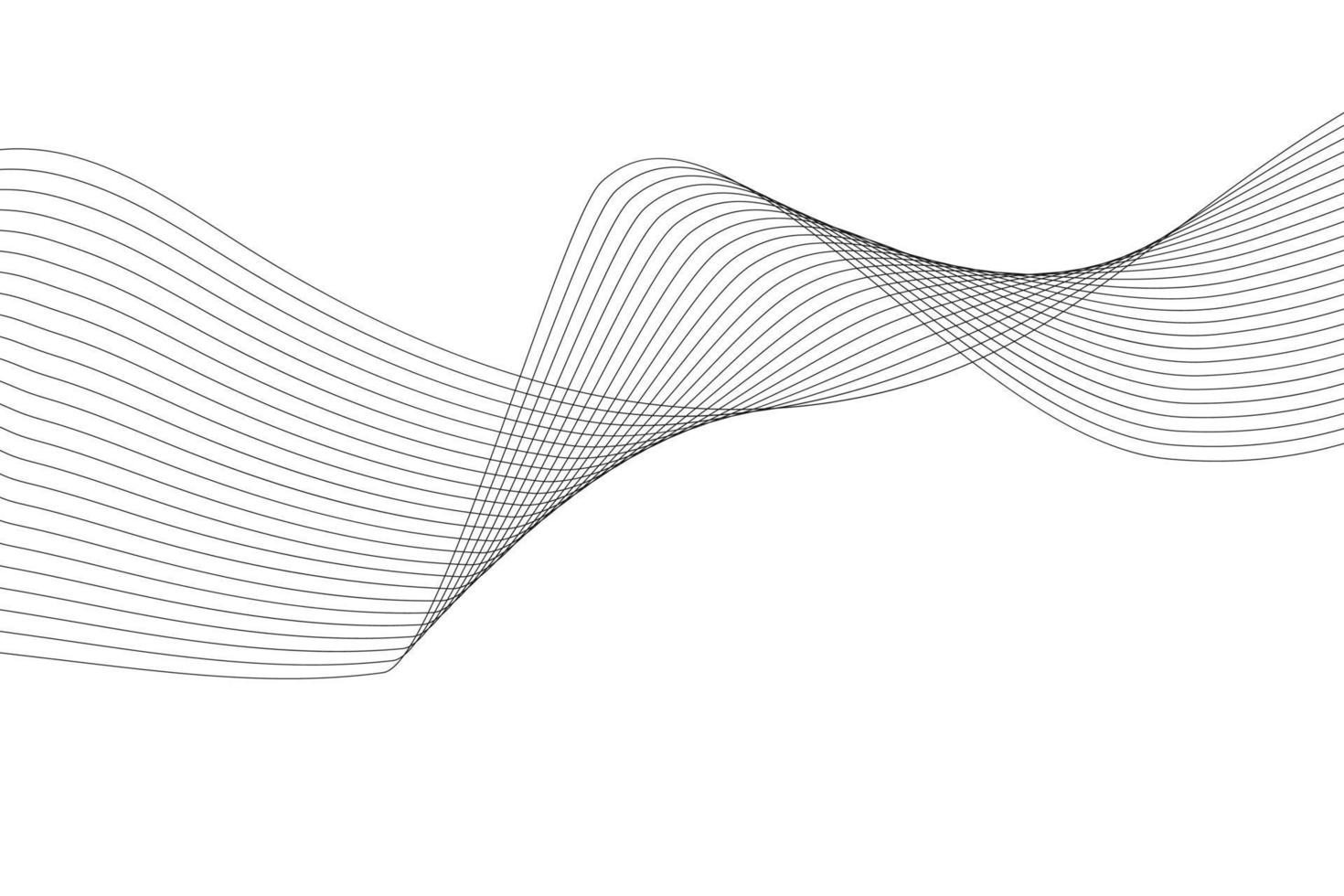 weißer hintergrund des abstrakten linienwellenelements. Wellenlinienelement vektor