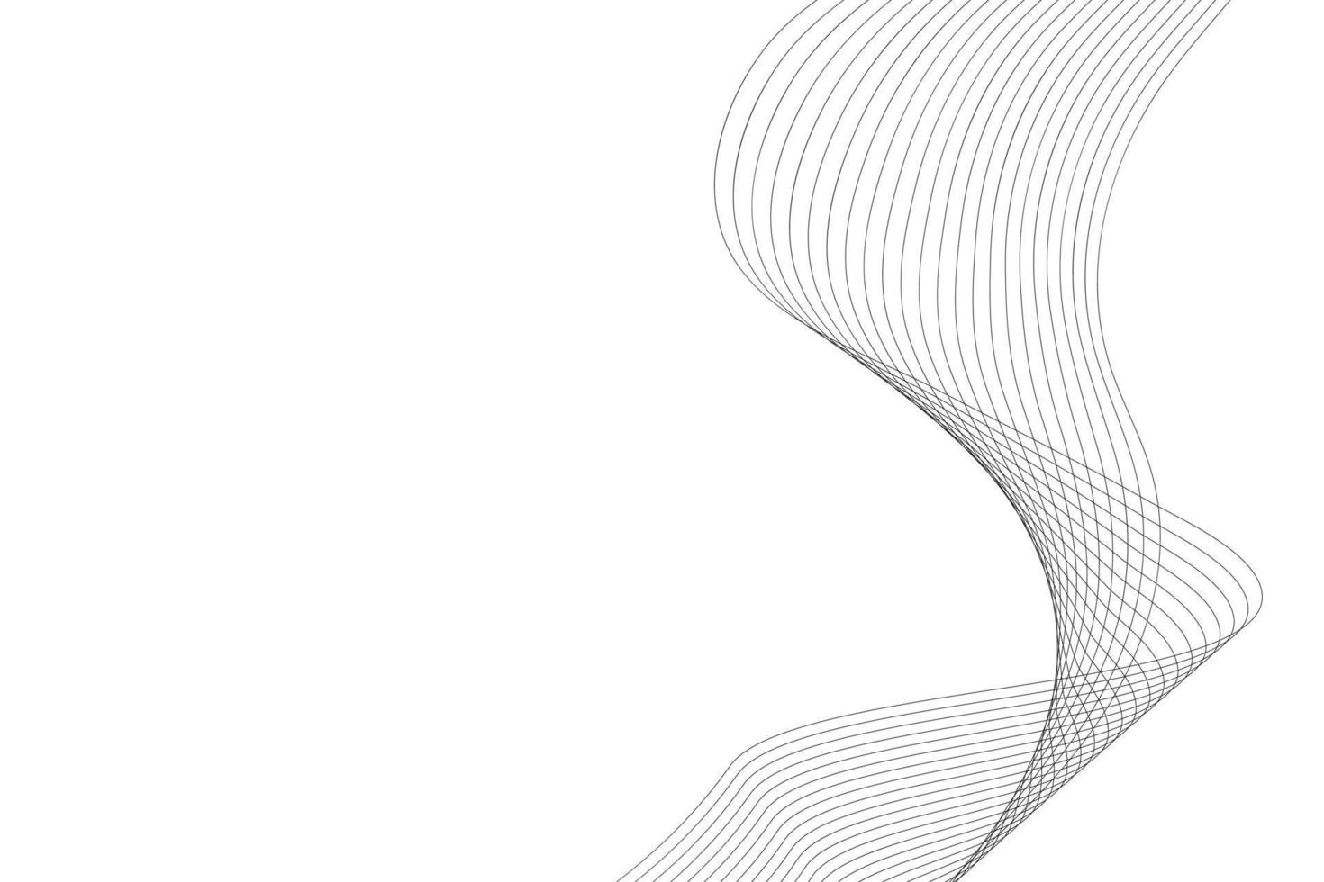 abstrakt linje Vinka element vit bakgrund. Vinka linje element vektor