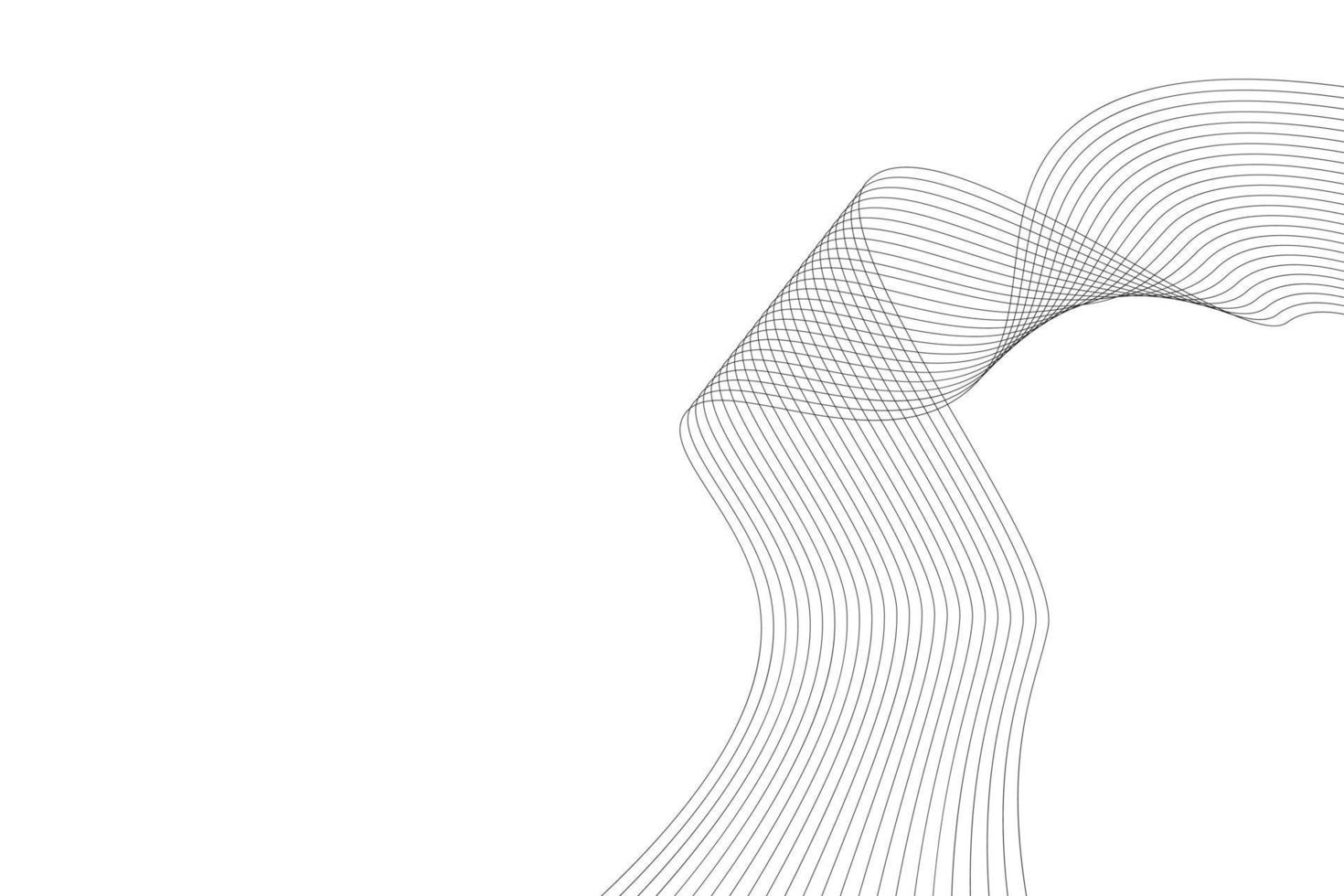 abstrakte Linie Welle weißen Hintergrund. abstrakter Hintergrund der modernen Wellenlinie vektor