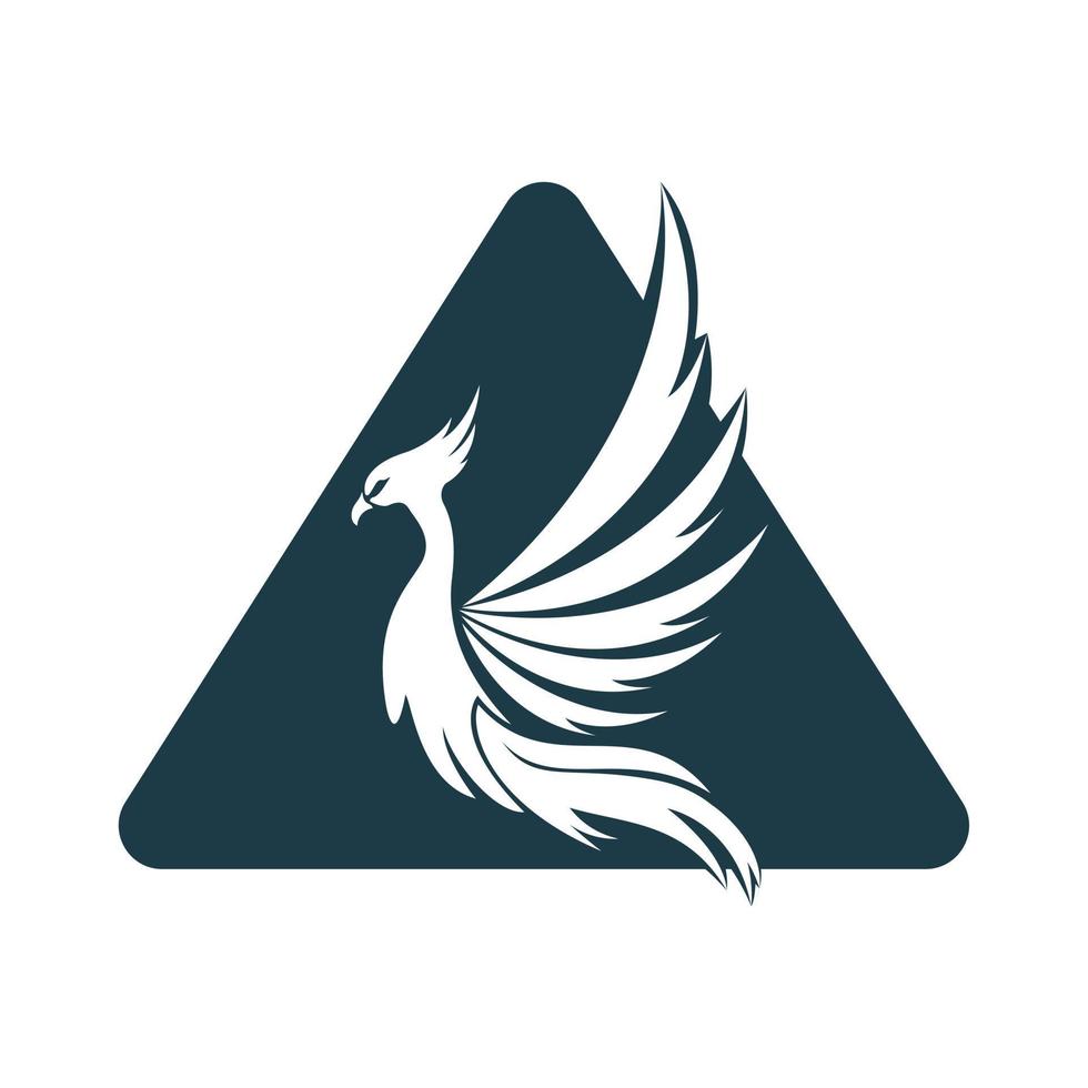 fågel Fenix logotyp flygande fågel abstrakt design vektor mall.