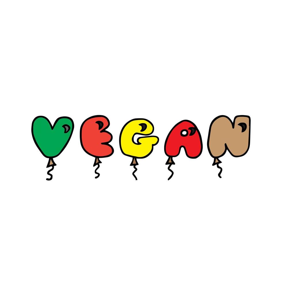 Happy World Vegan Day Grüße auf weißem Hintergrund vektor