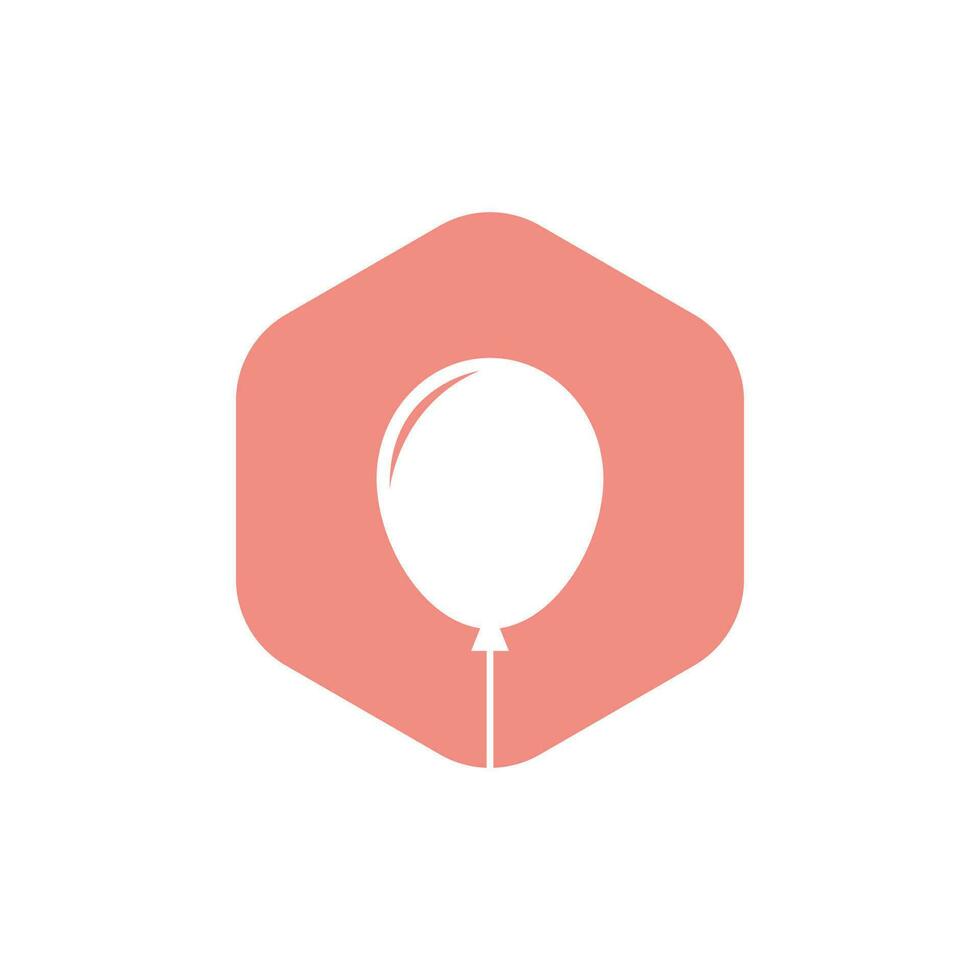Ballon-Logo-Design. Glück-Logo-Konzept. Feier-Luftballon-Symbol. vektor