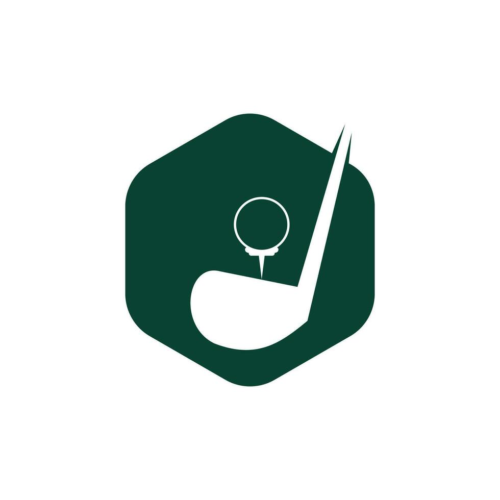 Design des Golfclub-Logos. Zeichen für Golfmeisterschaften oder Golfturniere. vektor