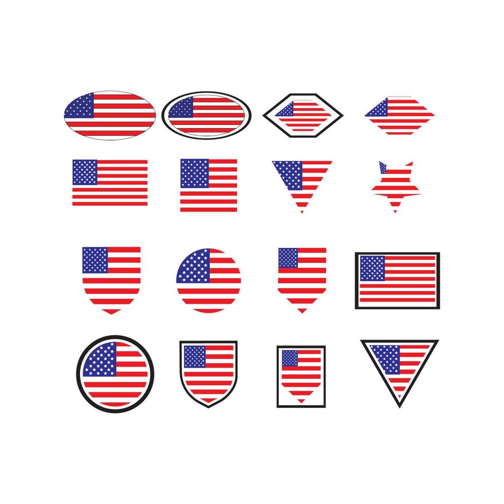 amerikan flagga logotyp Vektor