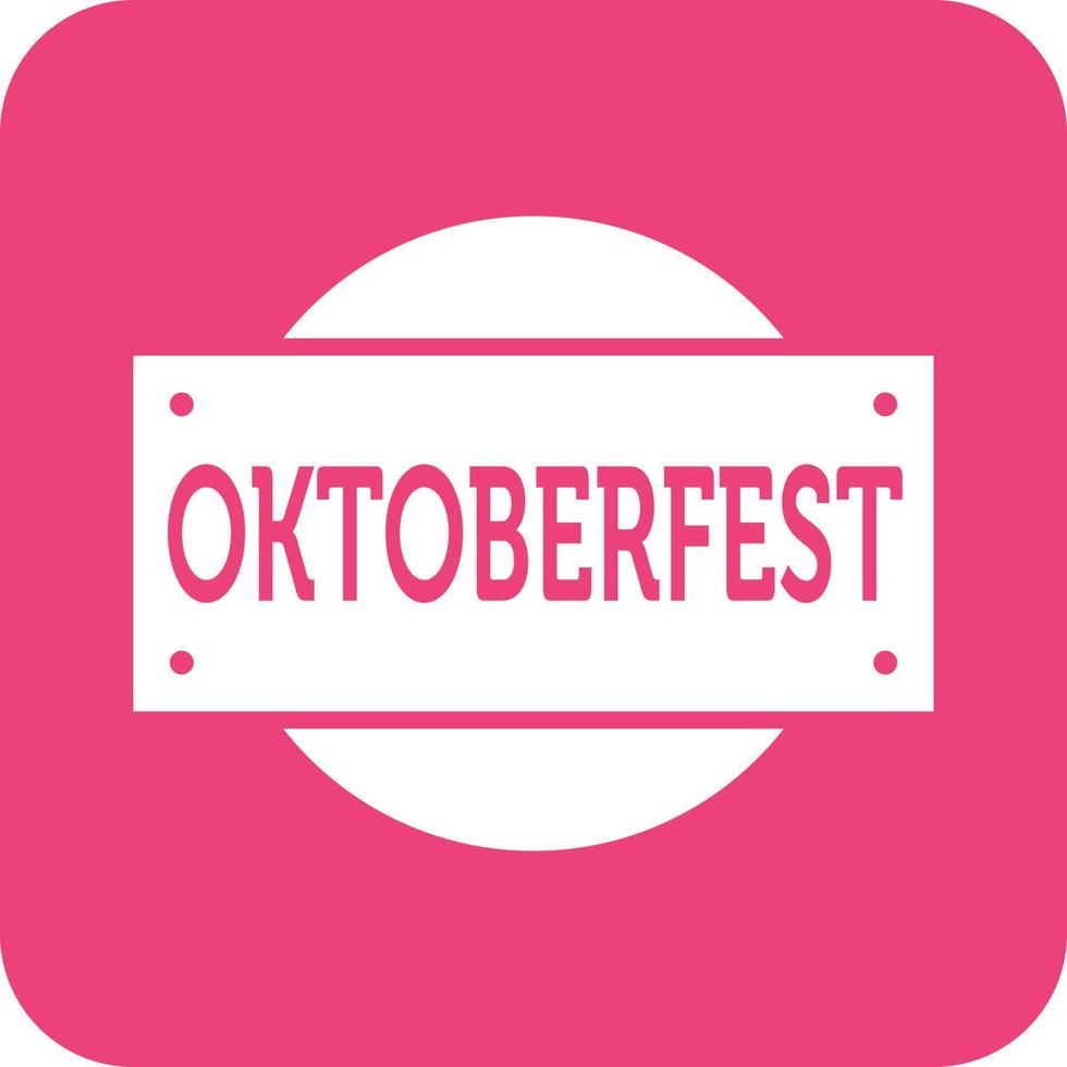 oktoberfest baner glyf runda bakgrund ikon vektor