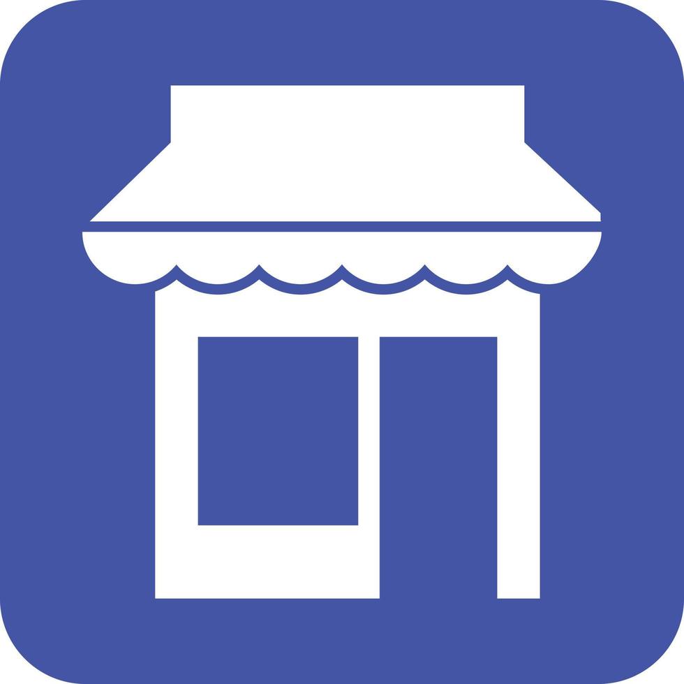 Shop-Glyphe rundes Hintergrundsymbol vektor