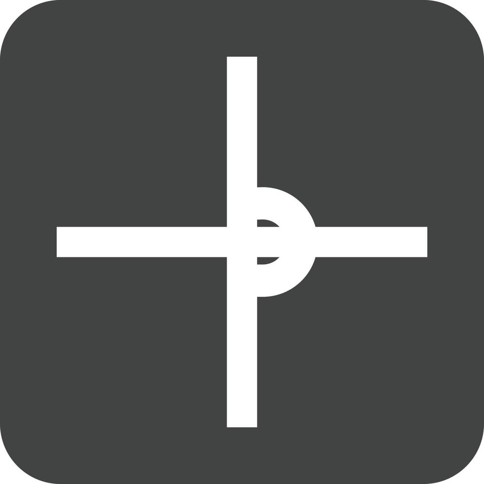 Drähte gekreuzt, nicht verbunden Glyphe rundes Hintergrundsymbol vektor