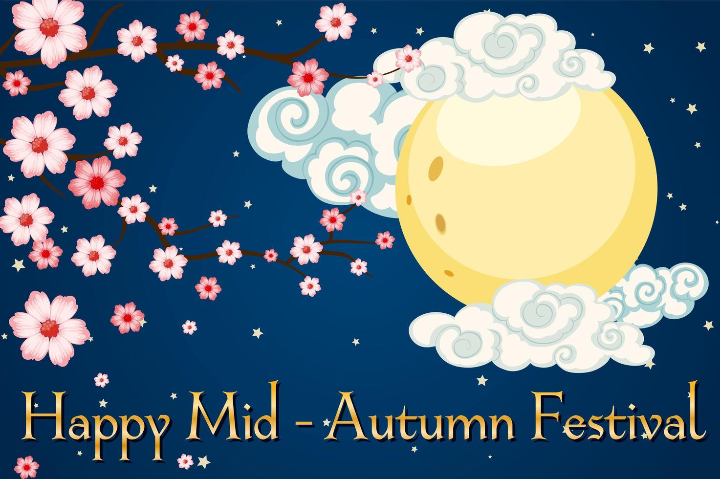 Mitte Herbst Festival Banner Hintergrund vektor