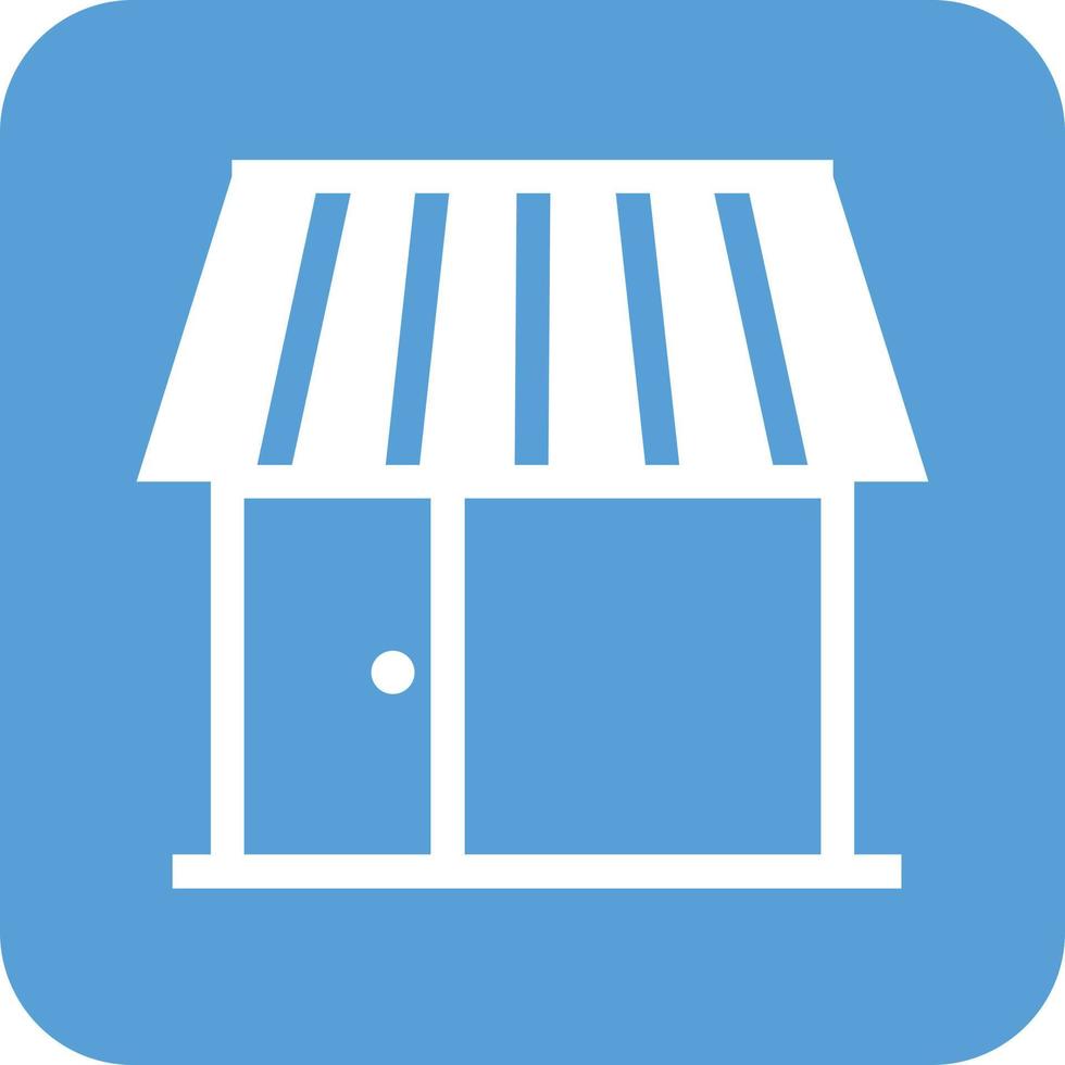 Shop i Glyphe rundes Hintergrundsymbol vektor