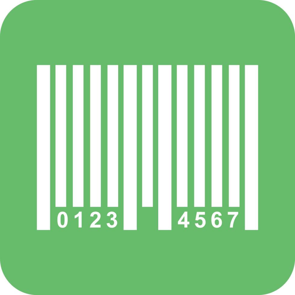 Barcode-Glyphe rundes Hintergrundsymbol vektor