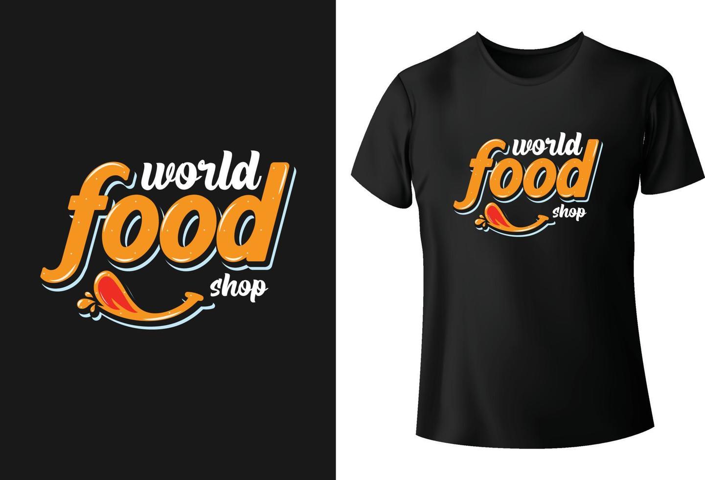 professionelles Food-T-Shirt-Vektor-Template-Design vektor