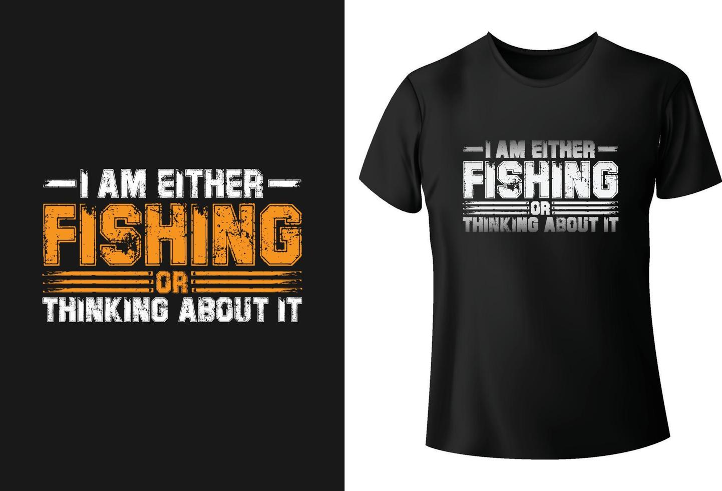 professionelles Fischen-T-Shirt-Vektorschablonendesign vektor