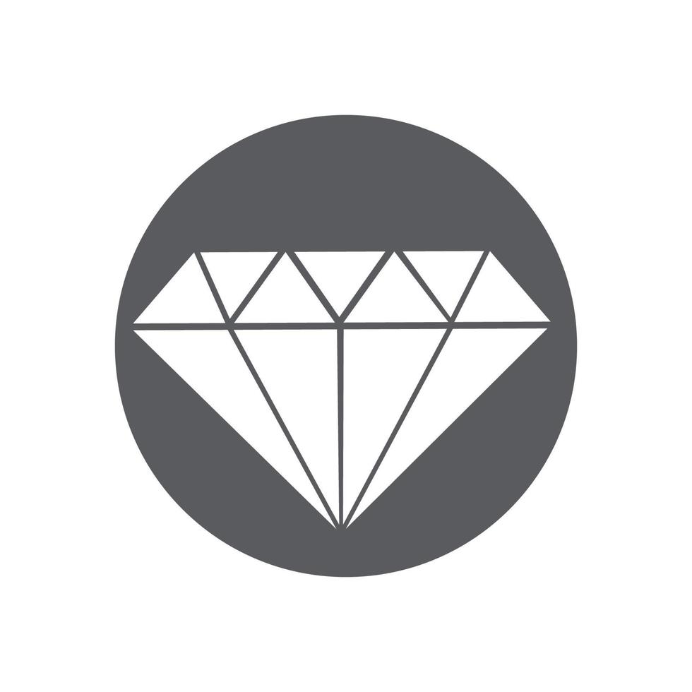 Diamant-Symbol-Vektor-Illustration vektor