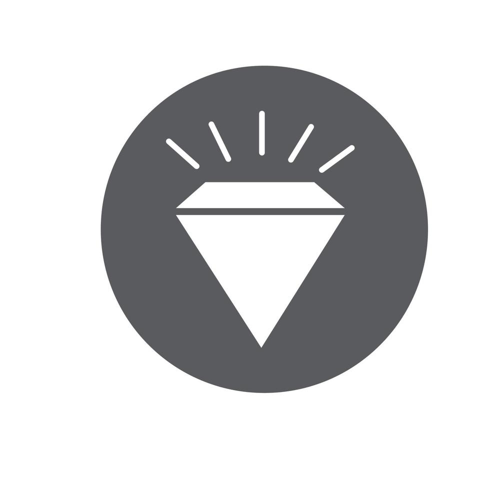 Diamant-Symbol-Vektor-Illustration vektor