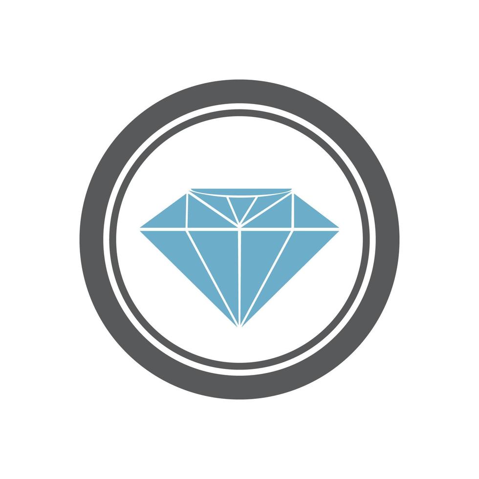 Diamant-Symbol-Vektor-Illustration vektor