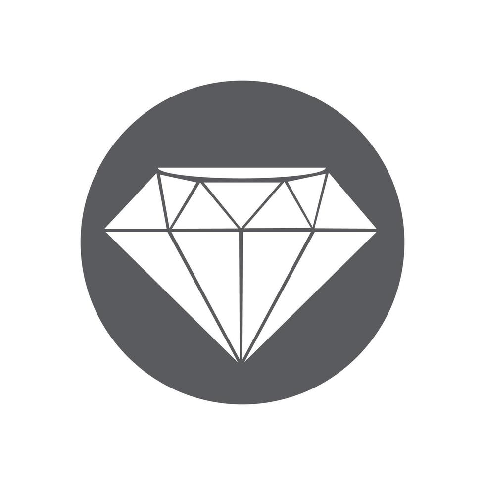 Diamant-Symbol-Vektor-Illustration vektor