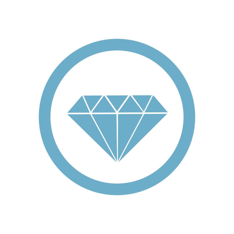 Diamant-Symbol-Vektor-Illustration vektor