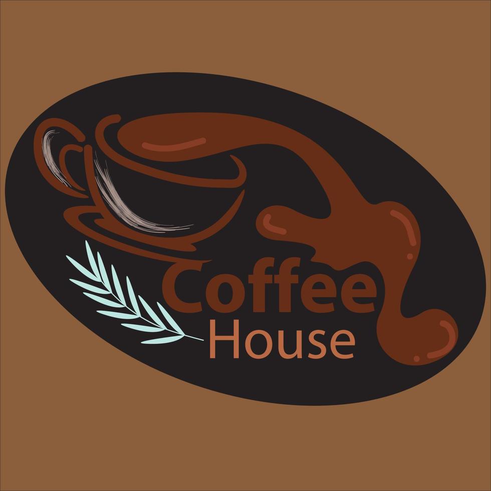 kaffe logotyp design vektor