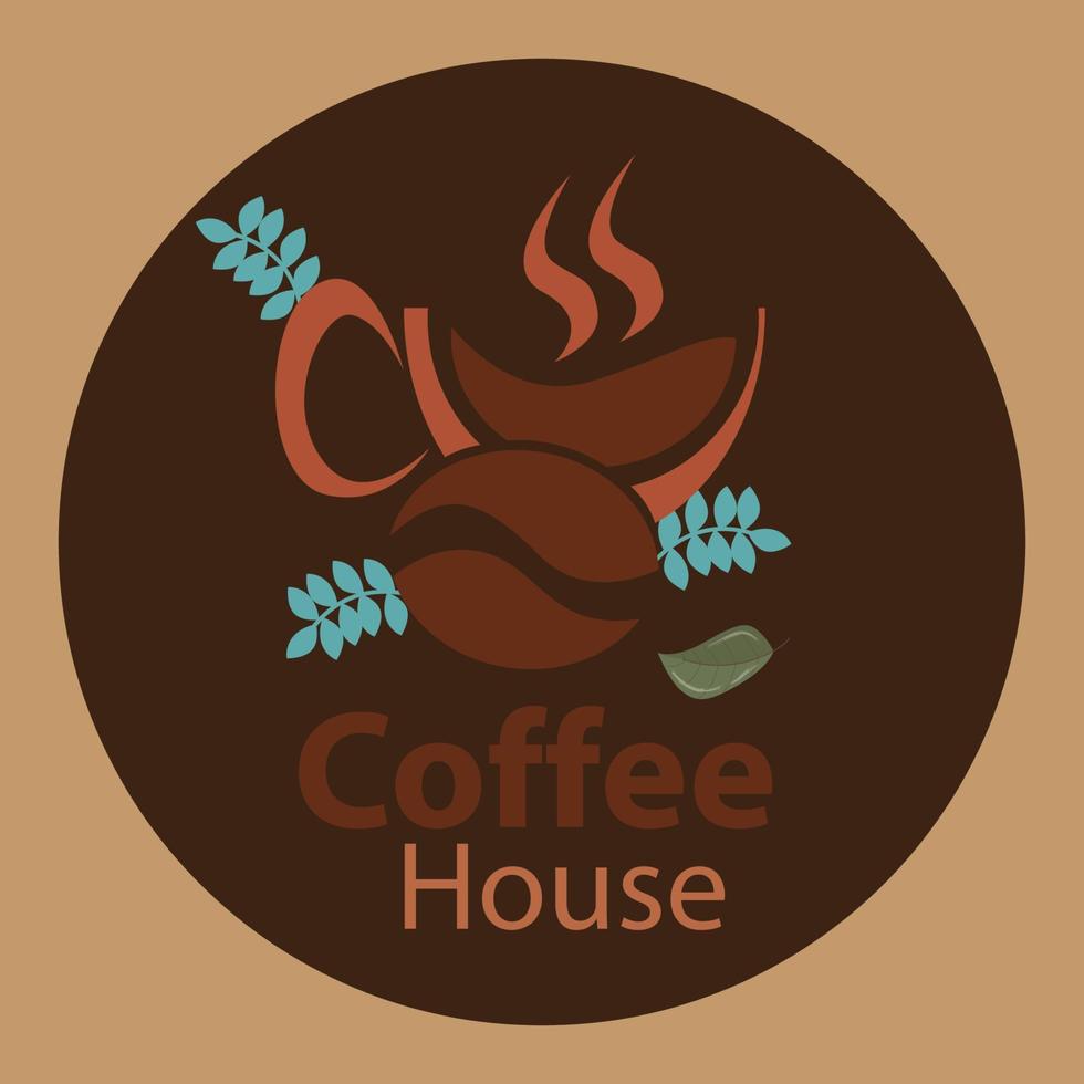 kaffe logotyp design vektor