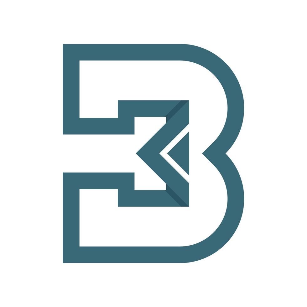 kreativ b brev logotyp design vektor