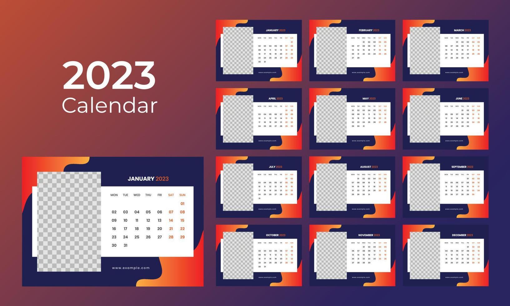 Tischkalender 2023 vektor