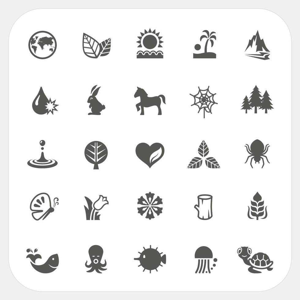 Natur-Icons gesetzt vektor