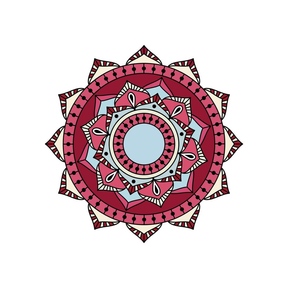 röd mandala design vektor