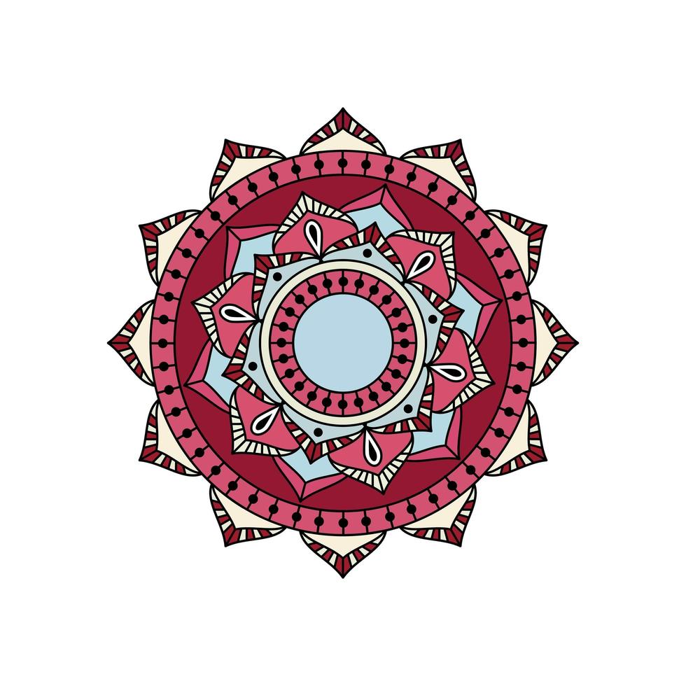 rotes Mandala Design vektor
