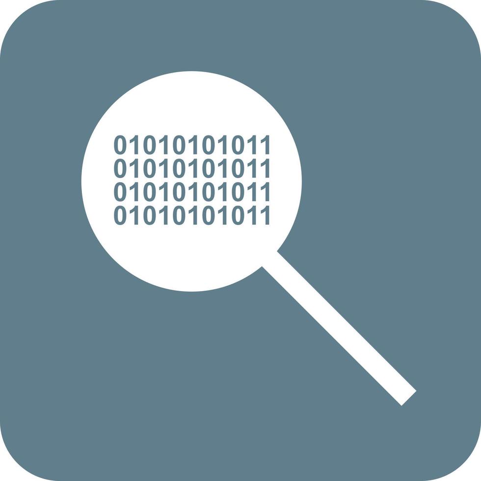 Suchcode-Glyphe rundes Hintergrundsymbol vektor