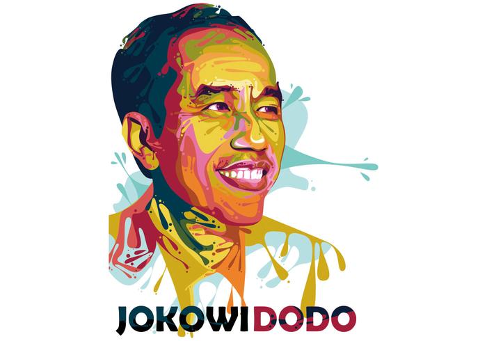 Joko widodo - president - popart porträtt vektor