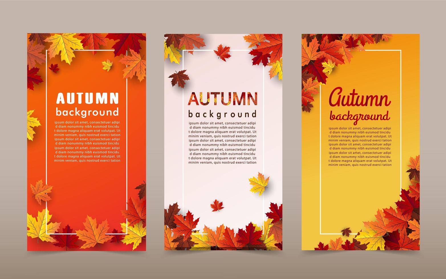 Herbst Ahornblatt Hintergrund Banner vektor
