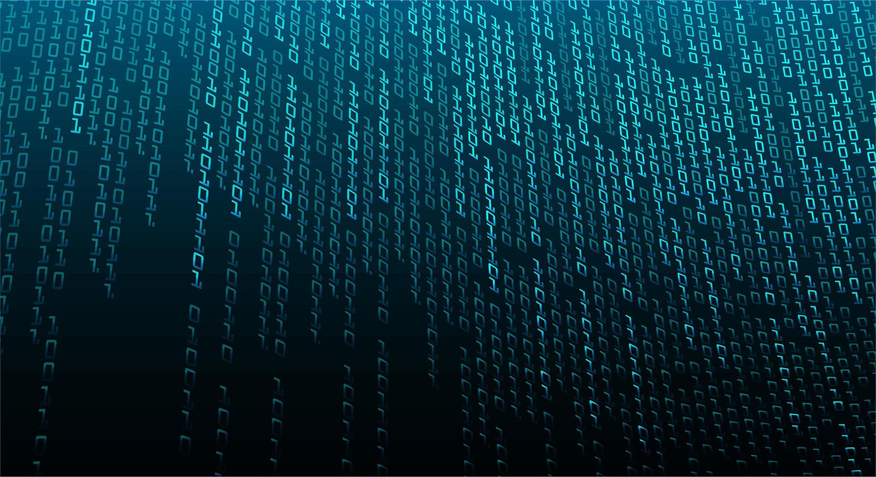 blå binär cyberkrets framtida teknikbakgrund vektor
