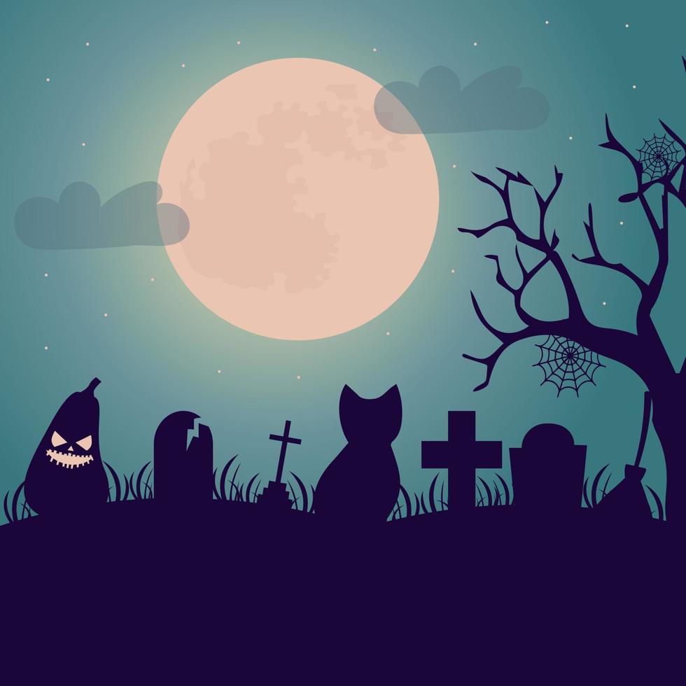 Halloween-Hintergrund, Plakat. Vektor-Illustration vektor