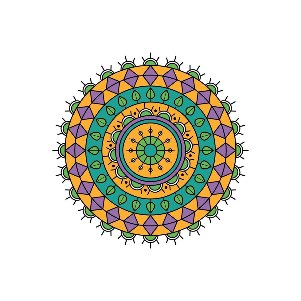 Türkis und lila Mandala Design vektor