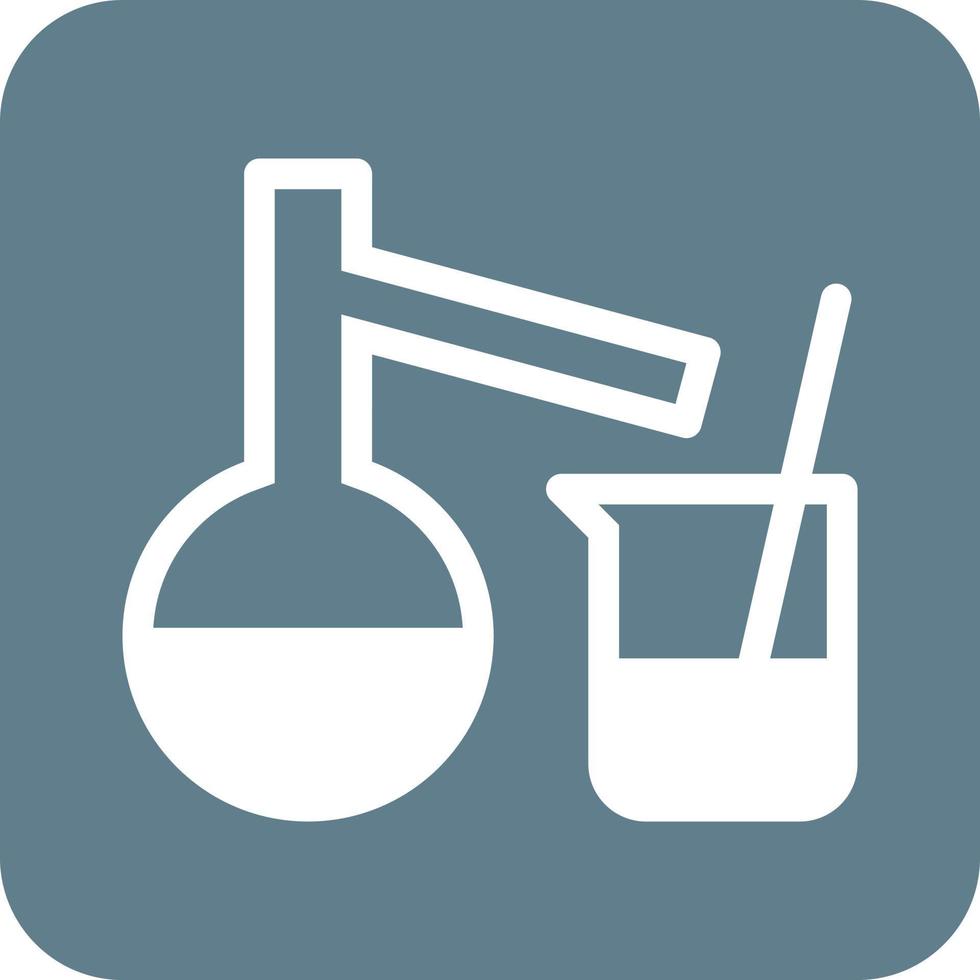 Mischen von Chemikalien i Glyphe rundes Hintergrundsymbol vektor