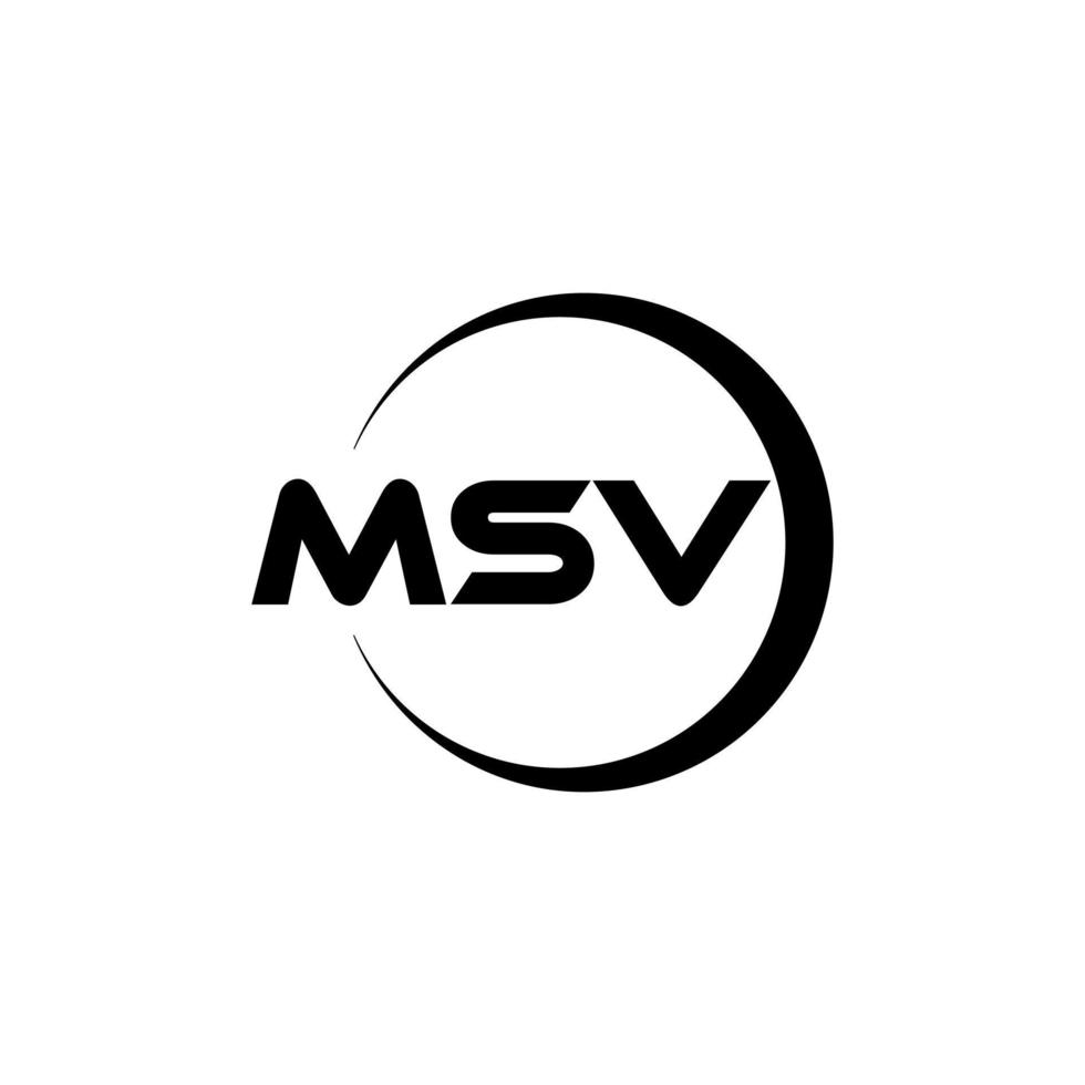 MSV-Brief-Logo-Design in Abbildung. Vektorlogo, Kalligrafie-Designs für Logo, Poster, Einladung usw. vektor